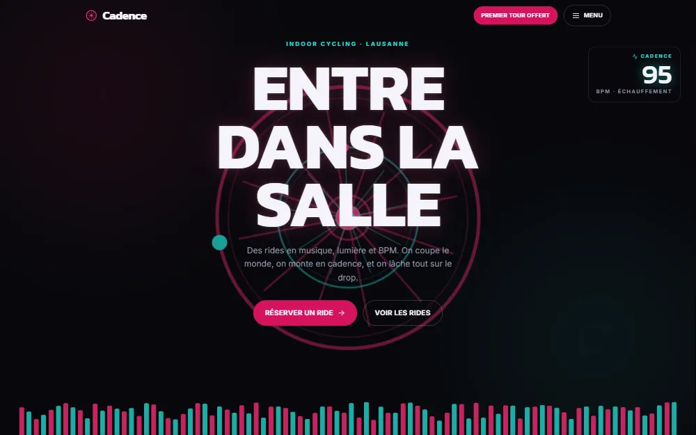 Aperçu du site Cadence