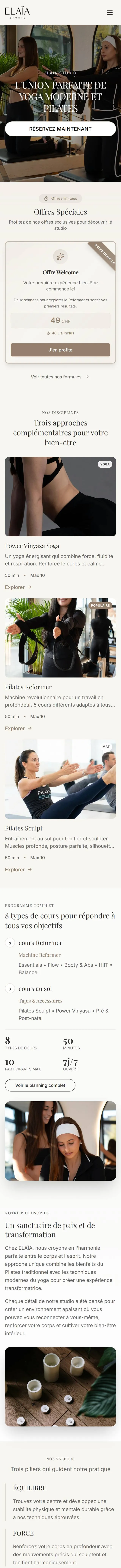 Aperçu du site Elaïa Studio