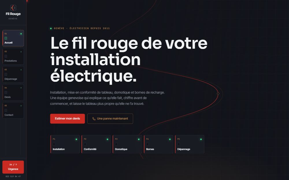 Aperçu du site Fil Rouge