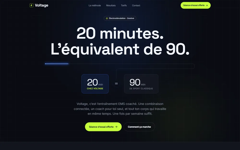 Aperçu du site Voltage