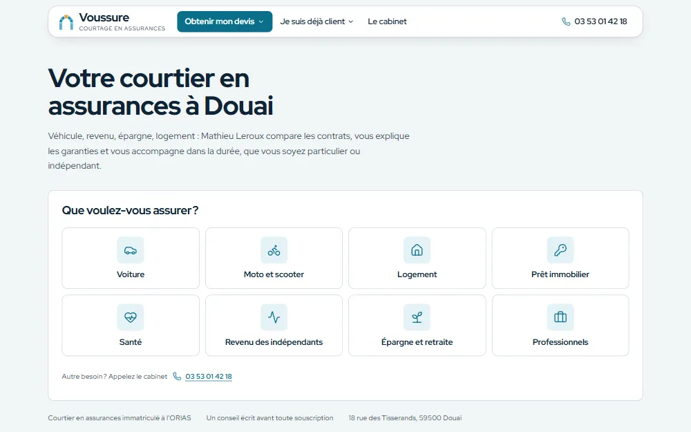 Aperçu du site Voussure